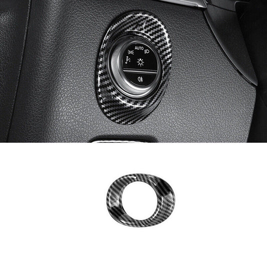 Fit for Mercedes-Benz GLC 260 300 2023 Carbon Fiber Headlight Switch Cover Trim