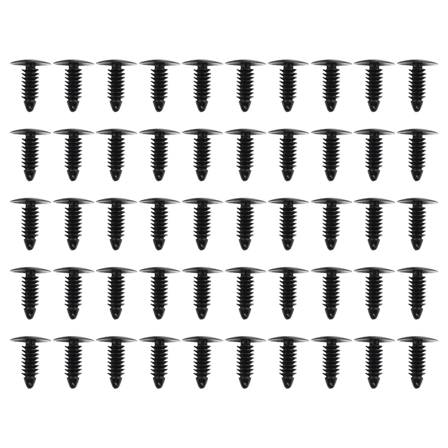 50 new Car Mudguard Plastic Rivets Black Fastener Clips for Nissan