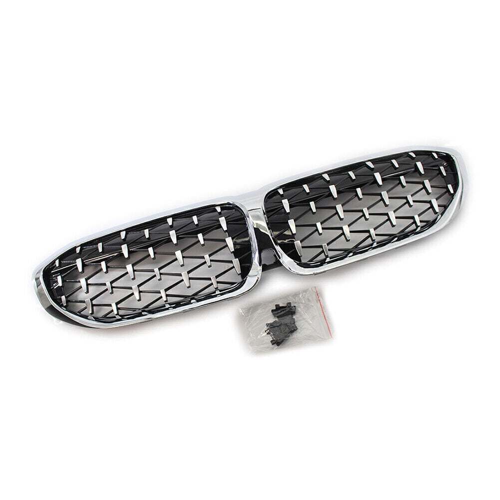 Fit for BMW New 3 Series G20 2019-22 Front Kidney Grille Diamond Style Grill Chrome