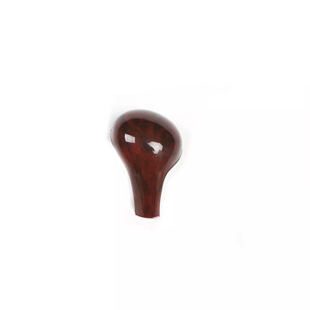 for Audi A6 2008-2011 Brown Wood Grain Middle Console Gear Shift Knob Cover Trim
