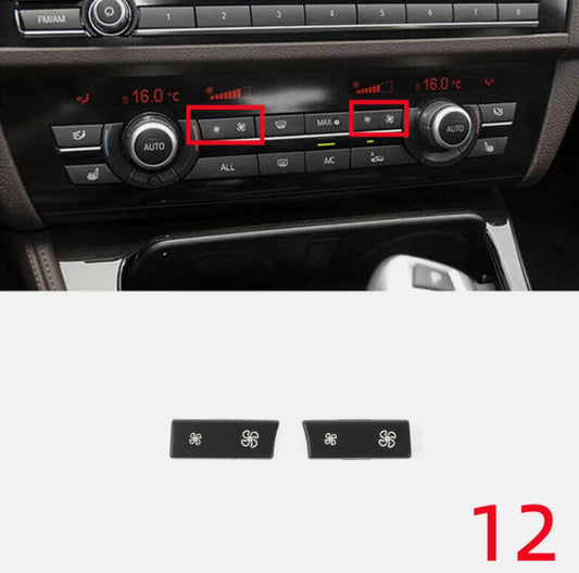 Heater Climate Control Switch Fan Button Cap Replacement Pair for BMW F10 F11