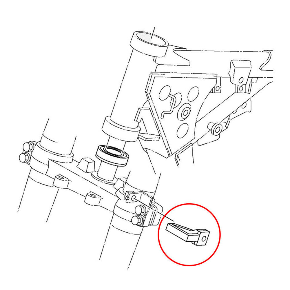 Red Front Brake Cable Clamp Line Guide for Yamaha YZ125 YZ250 YZ250F YZ80