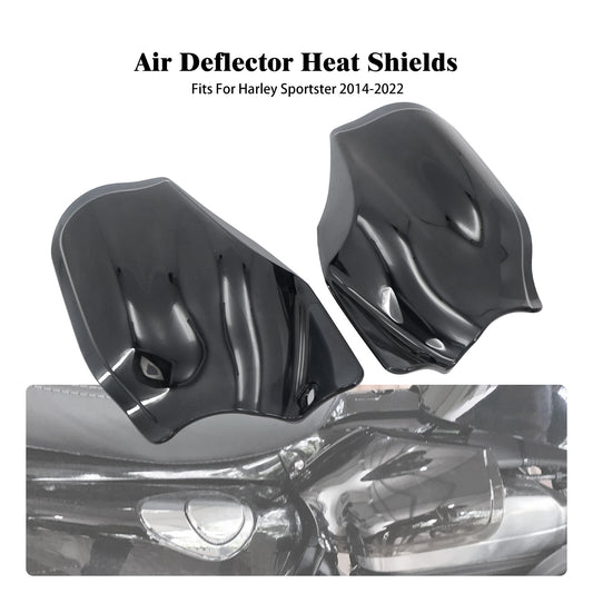 Black Saddle Shields Heat Deflectors Fits For Sportster Iron 883 1200 2014-2023