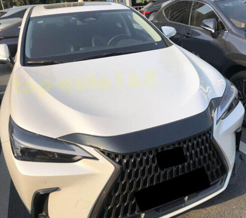 Carbon fiber Car Front Hood Bonnet Grille Lip Cover Trim for Lexus NX 2022-2024