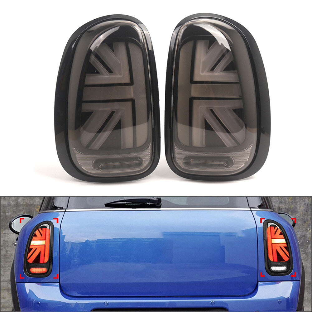 2x Grey ABS Tail Lights Rear Lamps Brake Lamps for Mini Countryman R60 2010-2016