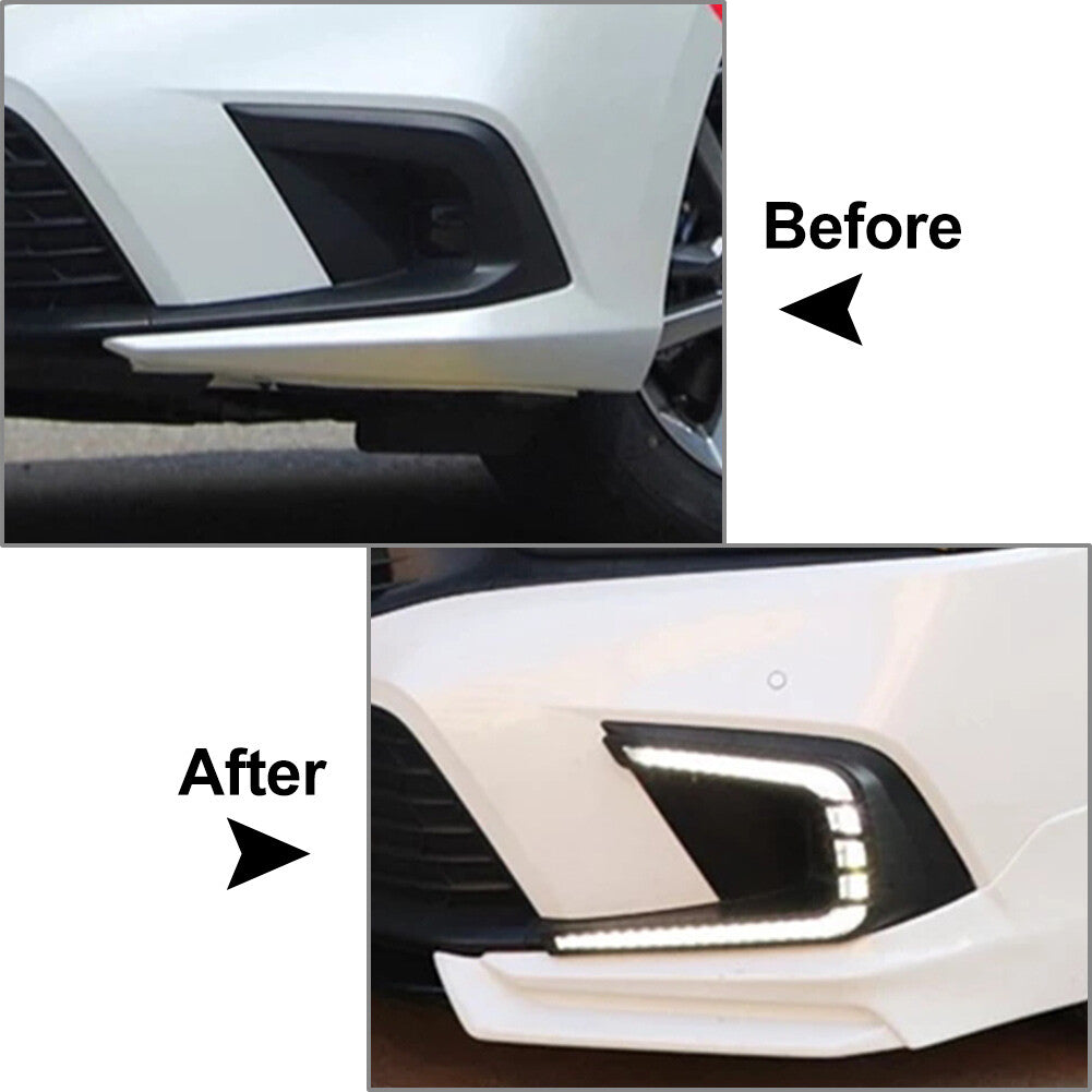 DRL LED Daytime Running Light Bumper Fog Lamp Fits for Honda for Civic 11th Generation