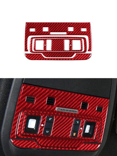 16Pcs Red Carbon Fiber Full Interior Set Cover for Ford for Mustang Mach-E 2021-2022