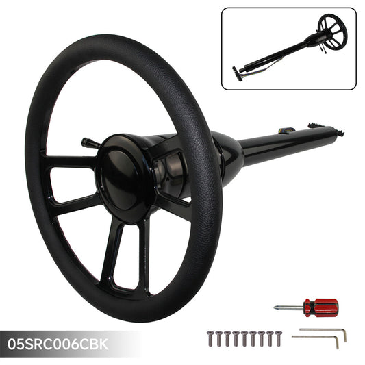 LR Universal GM 28'' Tilt MT Manual Steering Column GM w/9 Bolt Steering Wheel