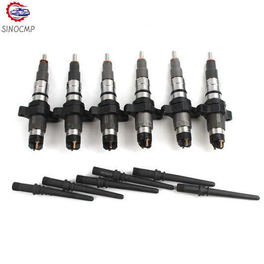 6 Set Diesel Fuel Injectors w/ Tube For 0445120238 04-09 for Dodge for Ram 5.9L