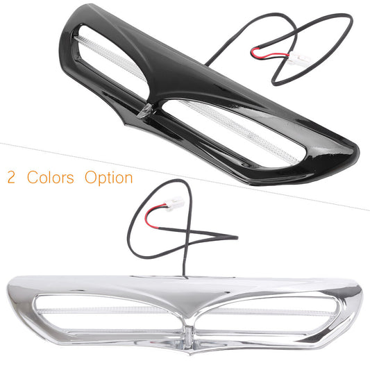 Motorcycle Batwing Fairing Vent Trim LED Light Fit for Harley 14-UP FLHX FLHTCU ABS