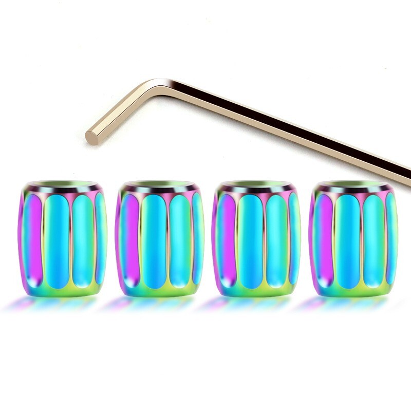 Universal Rod Caps 4 Pack Anti-theft Tire Valve Rod Caps for Cars, Trucks, and Bicycles