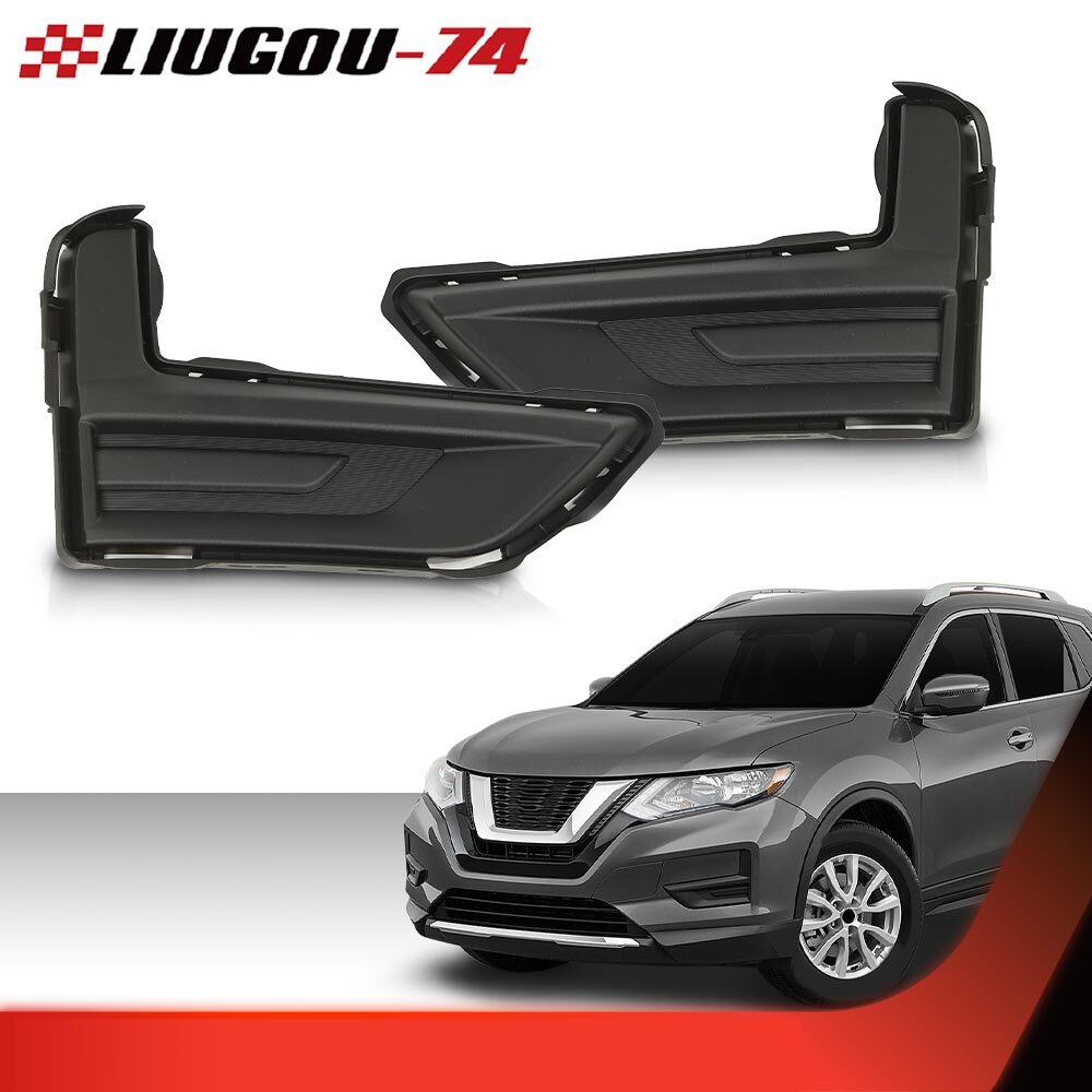 The front bumper fog light cover and grille are suitable for the for Nissan Rogue 17-20.
