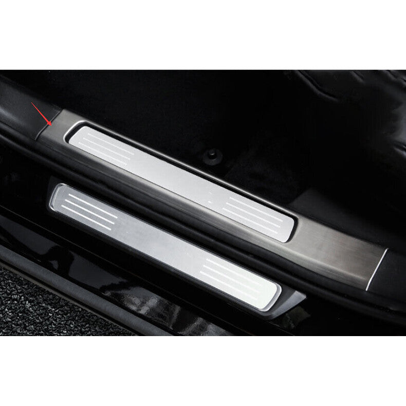 for Volvo S90 2017-2022 Silver Door Sill Scuff Plate Trim Protector Threshold 4x