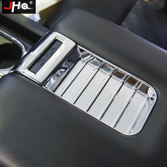 Car Central Armrest Cover Trim Frame Chrome Silver for Toyota Tundra 2014-2021