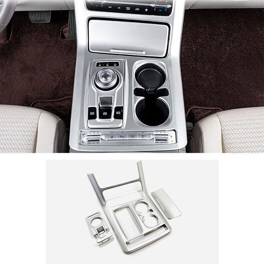 for Kia Carnival 2022-23 Silver Console Gear Shift Box Panel Frame Cover Trim 3x