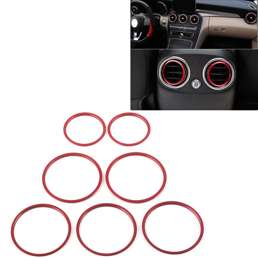 AC Air Vent Outlet Inner Ring Cover Trim for Mercedes-Benz C Class W205 For GLC