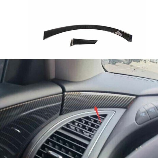 2X Console for Co -Pilot Strip Cover Trim Carbon Fiber for Nissan Armada Patrol 17-20