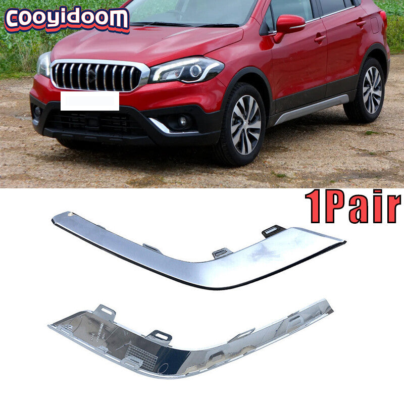 Front Fog Light Lamp Chrome Trim Cover for Suzuki SX4 S-Cross SX4 Crossover