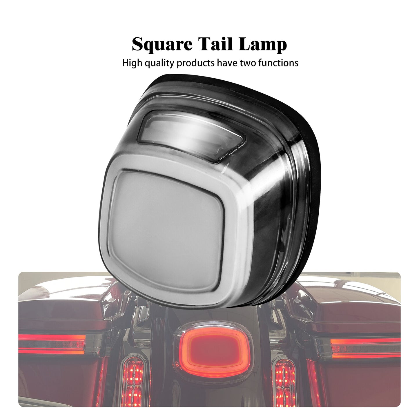 Smoke Tracer Tail Light Running Brake Lamp Fit for Harley Sportster Touring Dyna