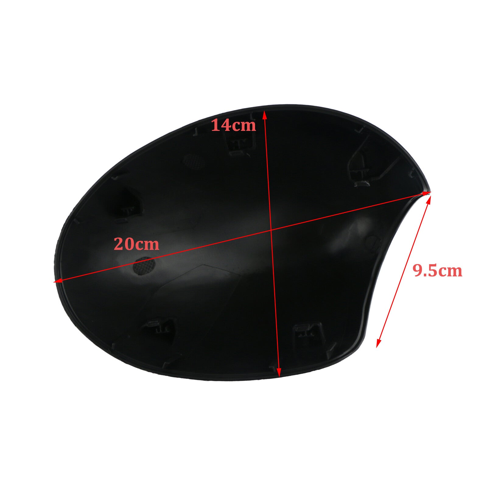 Door view protector for Mini Cooper R55 R56 R57 R58, glossy black (left and right sides)