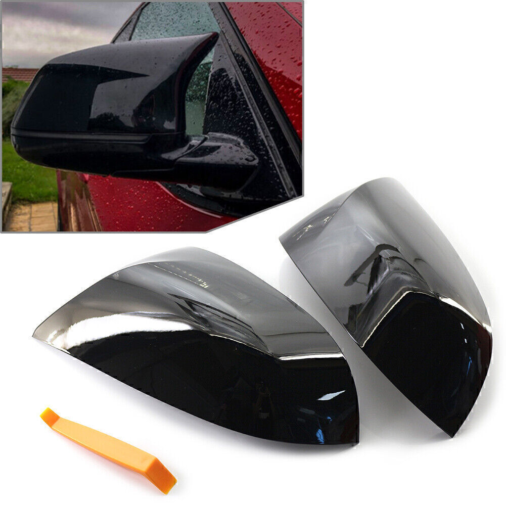 Gloss Black Left Right Mirror Cover Cap For 19-21 for BMW X3 X4 X5 X6 X7 G01 G05 G07