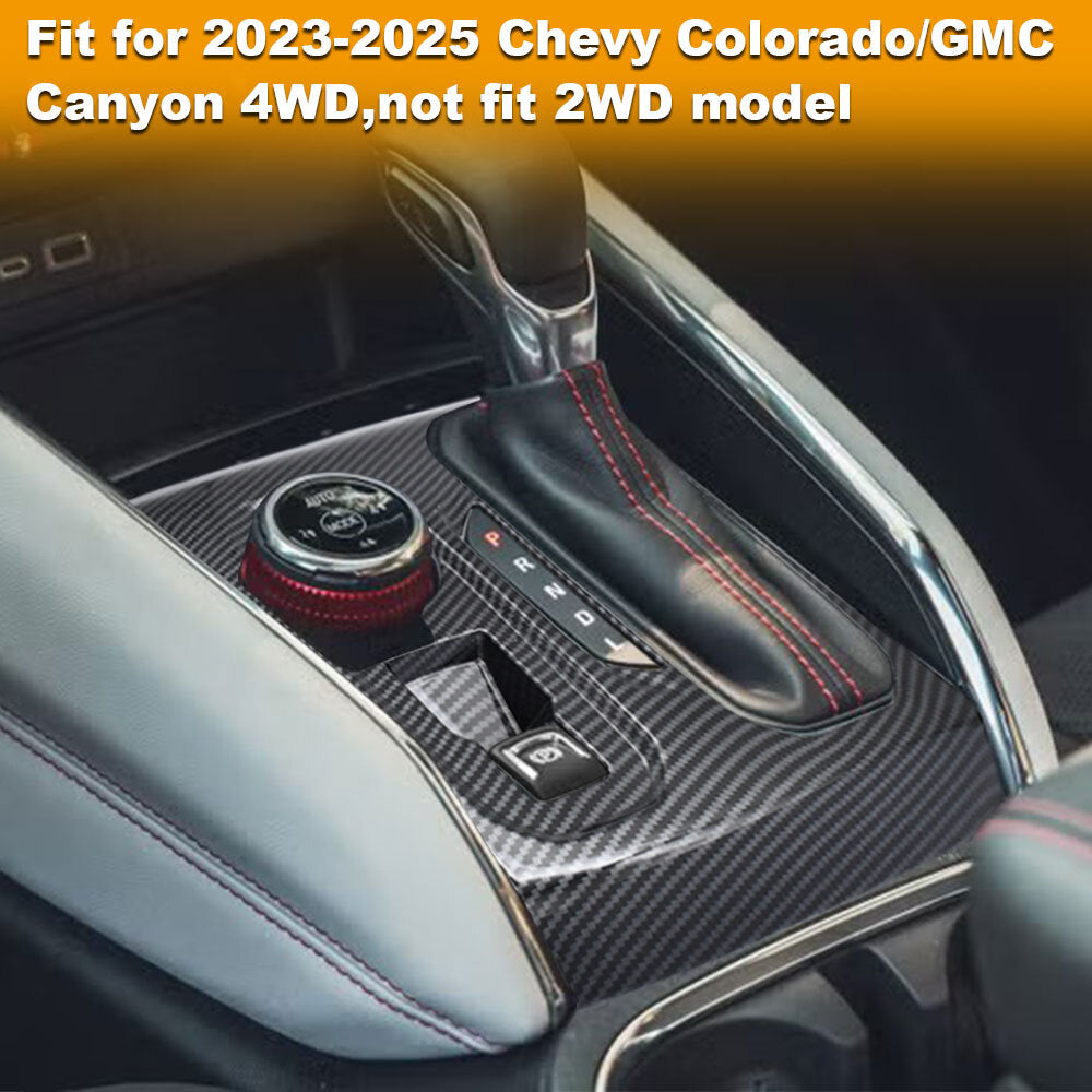 Carbon Fiber Style For 2023-2025 for Chevy Colorado Gear Shift Panel Cover Accessory