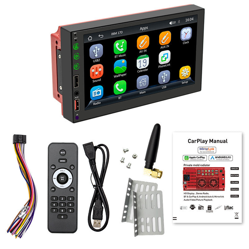 7 Inch Car MP5 FM Radio CarPlay Android Auto Multimedia Video Player Head Unit