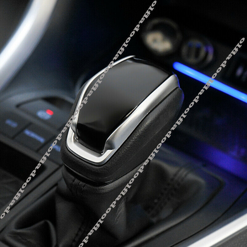 Silver/Black Central Console Gear Shift Knob Trim for Toyota Highlander 2020-22