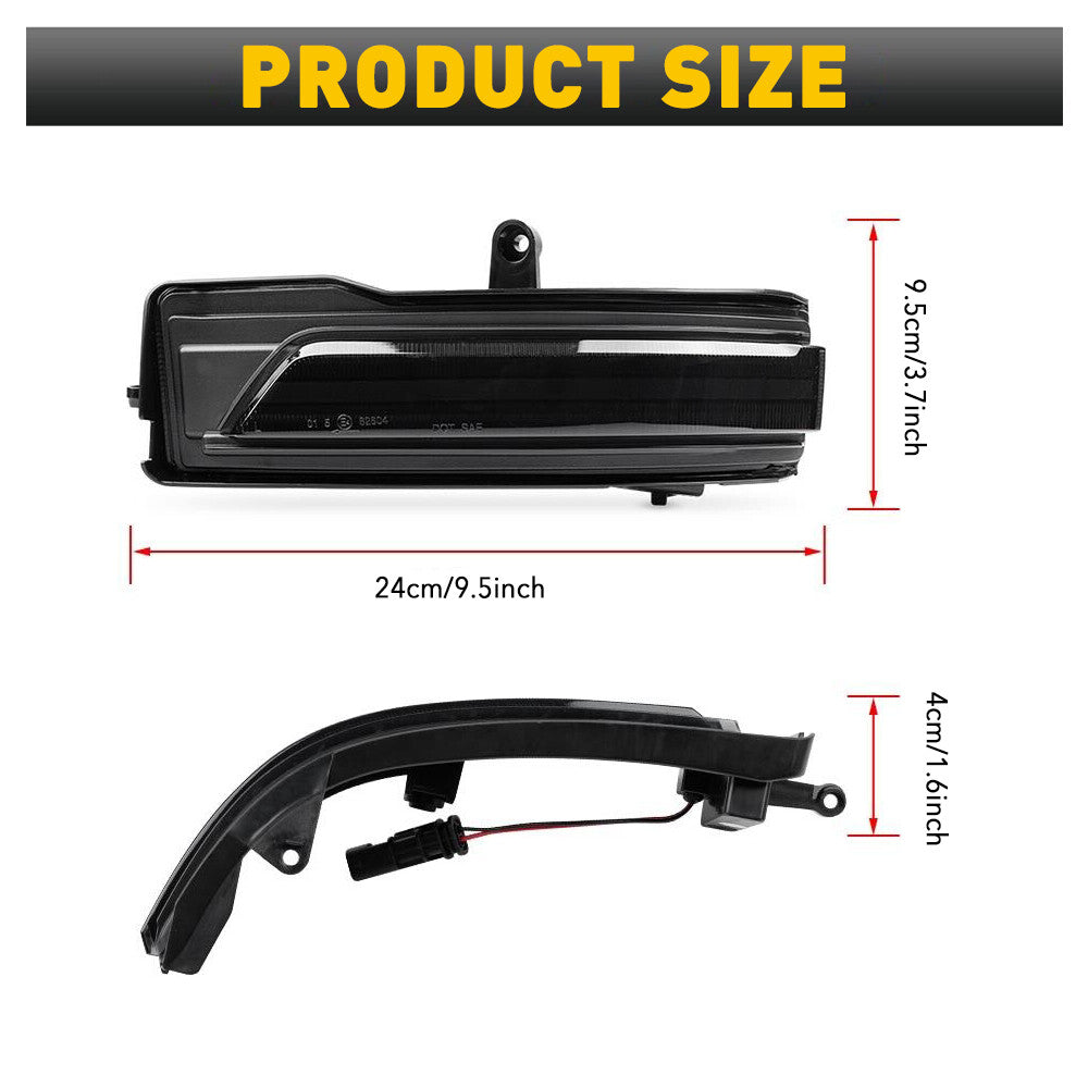 Smoke sequence LED side mirror turn signal for 2019-2022 for Dodge for RAM 1500