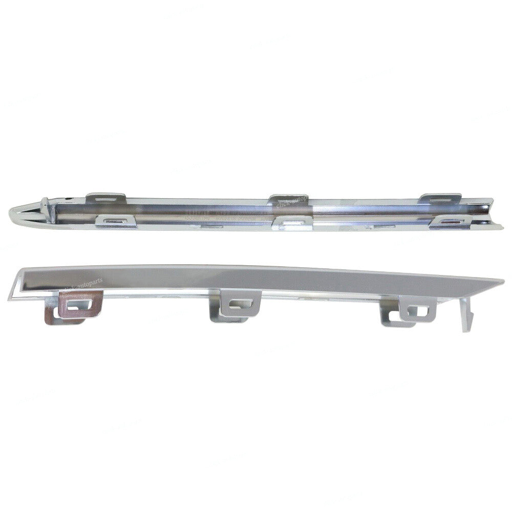 2Pcs Fits for Cadillac ATS 2013-14 Chrome Front Bumper Trim Bezel Insert LeftRight