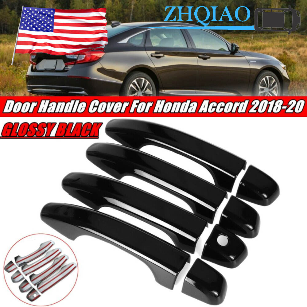 Gloss Black Style Exterior Door Handle Cover Trim Fits for Honda Accord 2018-2022