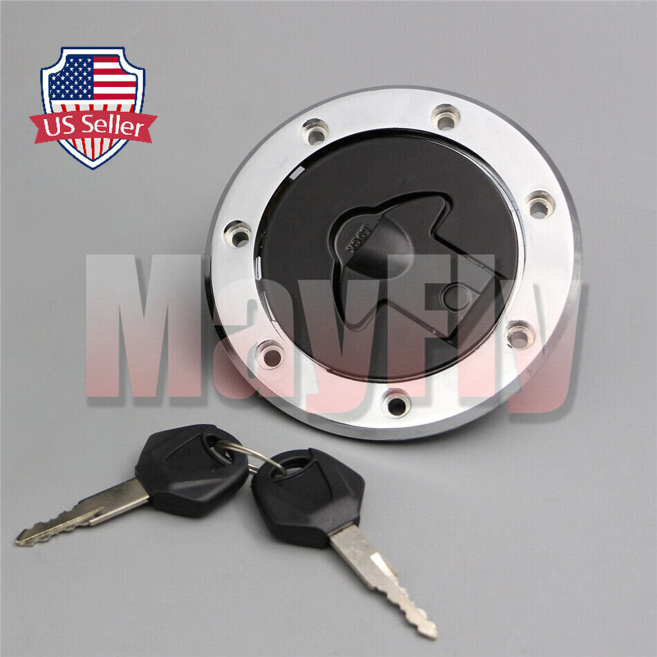 Fuel Gas Tank Cap Cover  Key Fit for Kawasaki ZX6R ZX7R ZX9R ZZR600 1989-2004