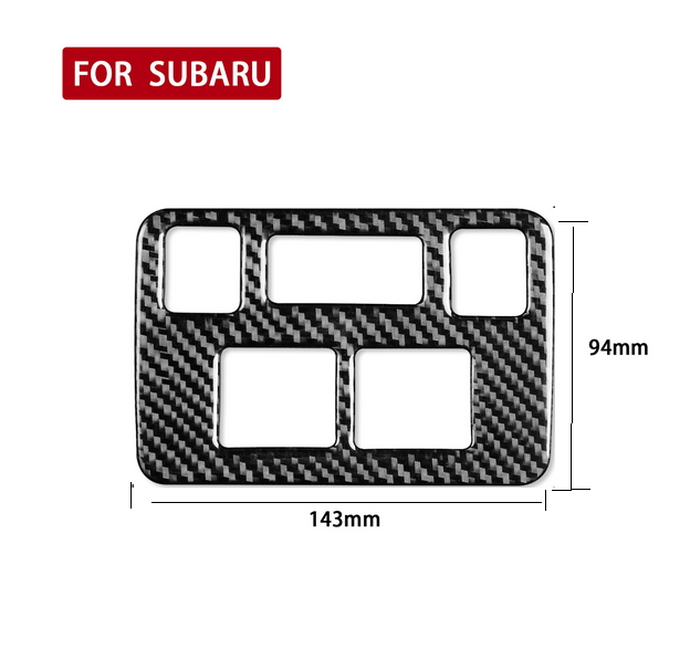 Genuine Carbon Fiber Head Light Switch Cover Trim for Subaru WRX 2015-2019