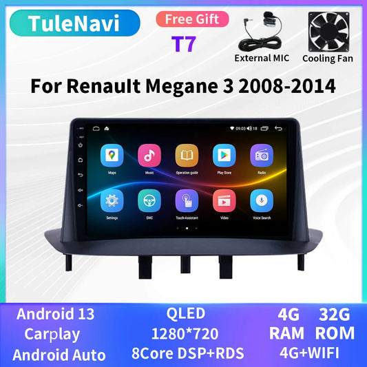 Android for Renault Megane 3 2008-2014 Car Radio CarPlay GPS Multimedia Screen