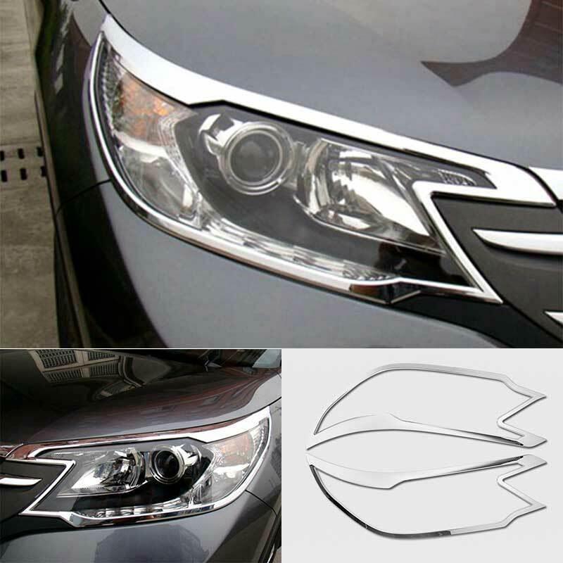 Fit for Honda CR-V CRV 2012 2013-2014 ABS Chrome Front Headlight Lamp Cover Trim