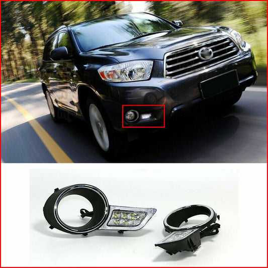 LED DRL Daytime Running Lights daylight fog lamp for Toyota Highlander 2008-2010