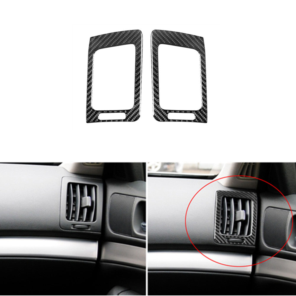 2Pcs Carbon Fiber Side Air Vent Outlet Cover Trim for Infiniti G37 2010-2013