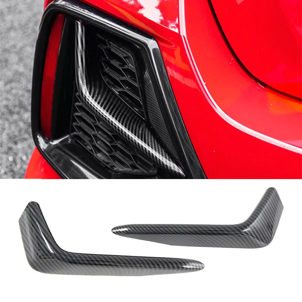 for Honda for Civic Hatchback 16-2021 Carbon Fiber Rear Fog Light Strip Cover Trim