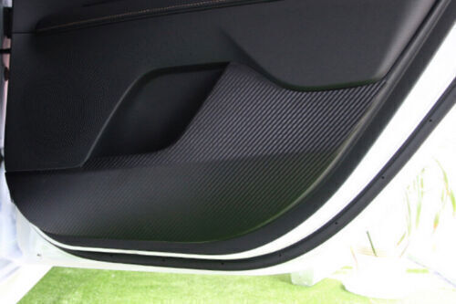 PU Carbon Fiber Leather Inner Door Anti-Kick Panel Trim for Kia K3 Forte 2019-23