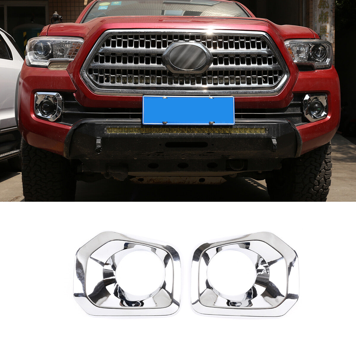 Red interior dashboard molding trim 3 for Toyota Tundra 2014-21 USA