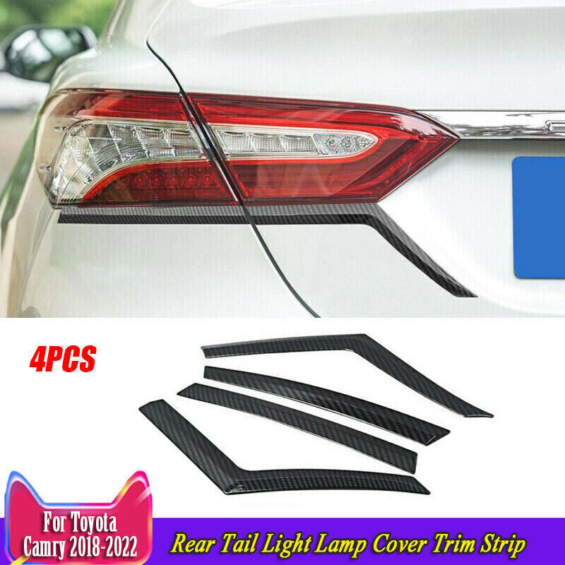 for Toyota for Camry 21-2023 ABS Carbon Look Rear Tail Light Lamp Cover Trim Strips