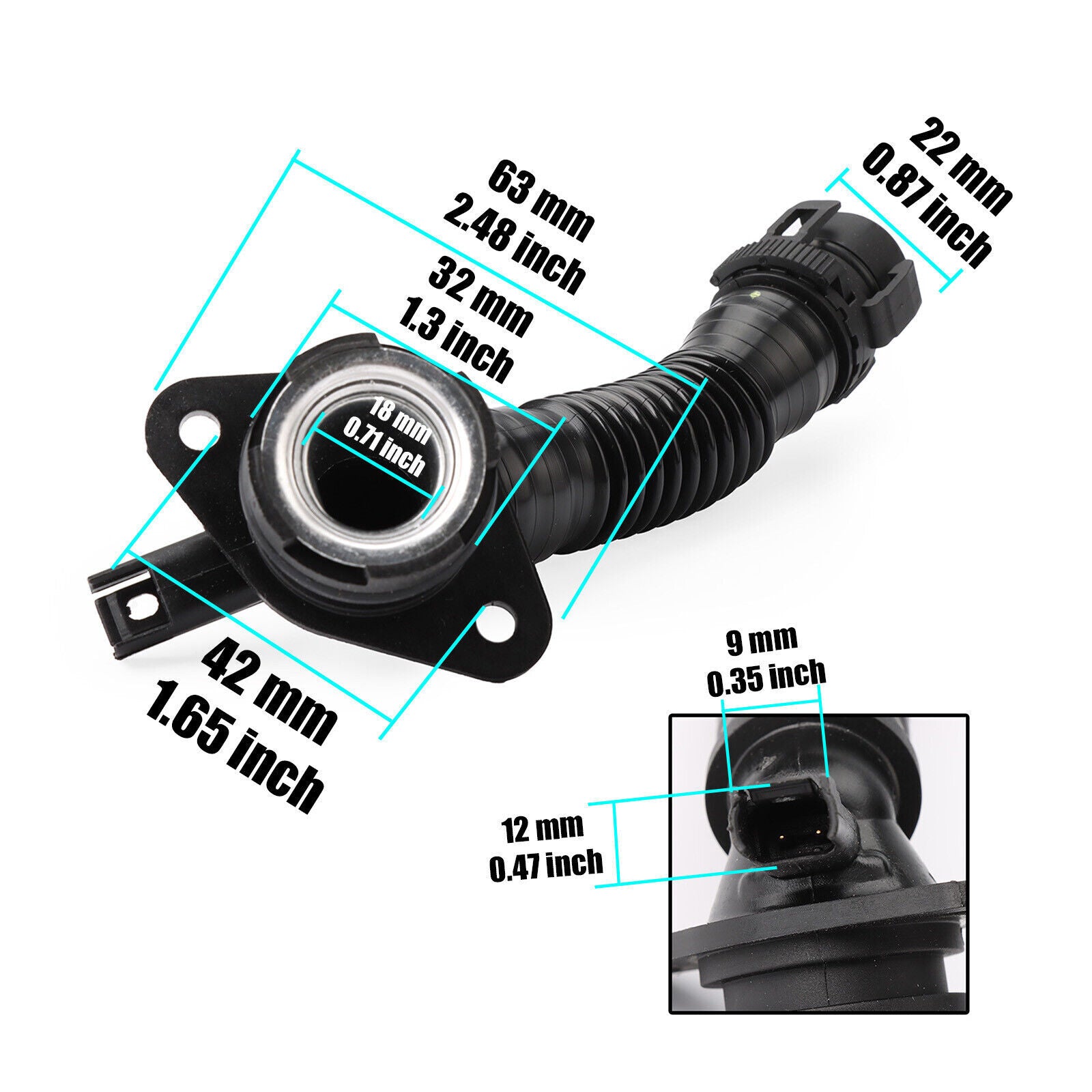 CrankCase Vent Hose 11127590163 3.0L for BMW N55 135I 135IS 335I 535I 640I 535I