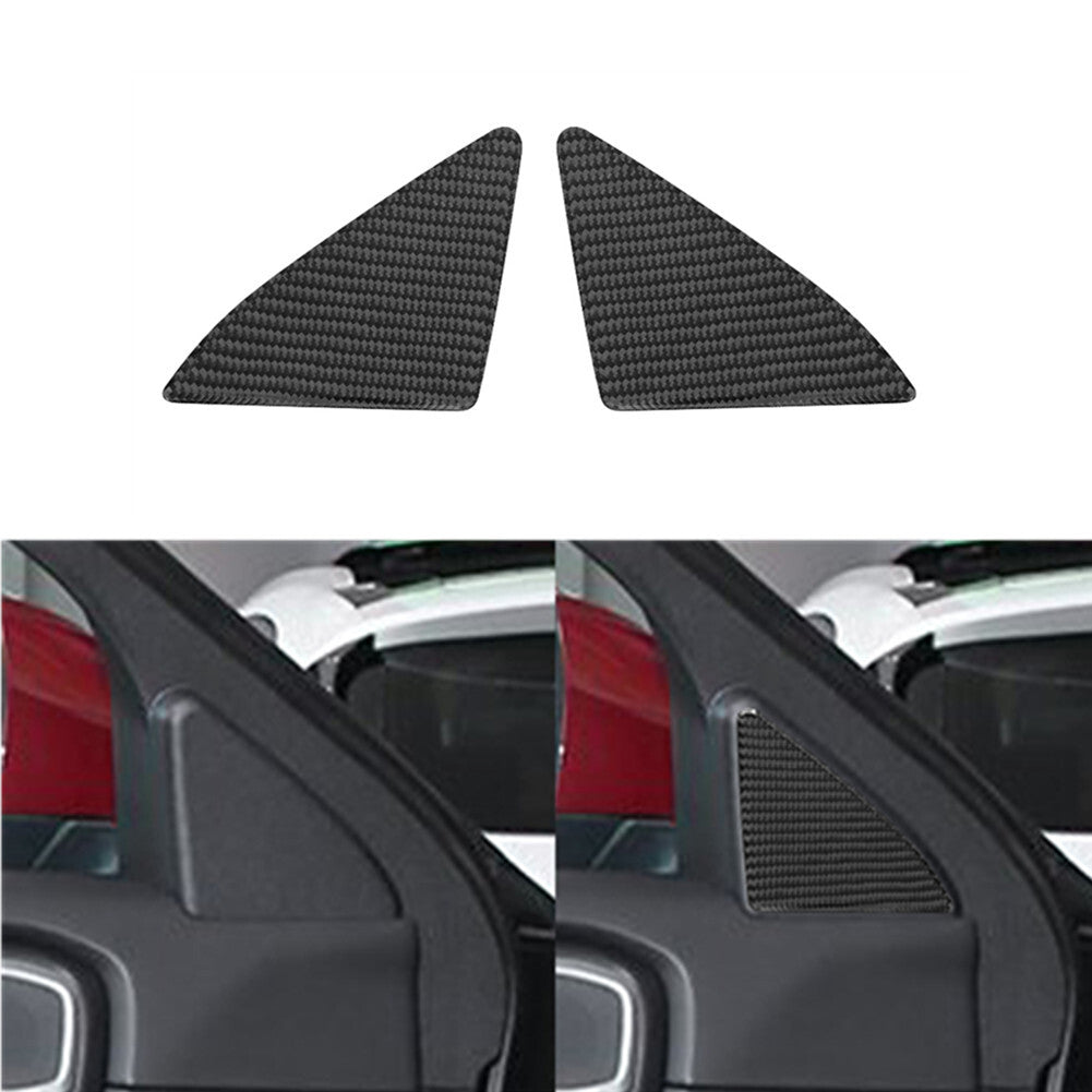 2Pcs Carbon Fiber Front Door Pillars Cover Trim for Ford Explorer 2020-2023