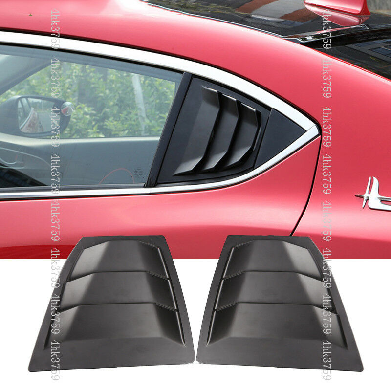 for Mazda 3 Axela 2014-2018 Black Side Window Louver Vent Cover Trims Decorate