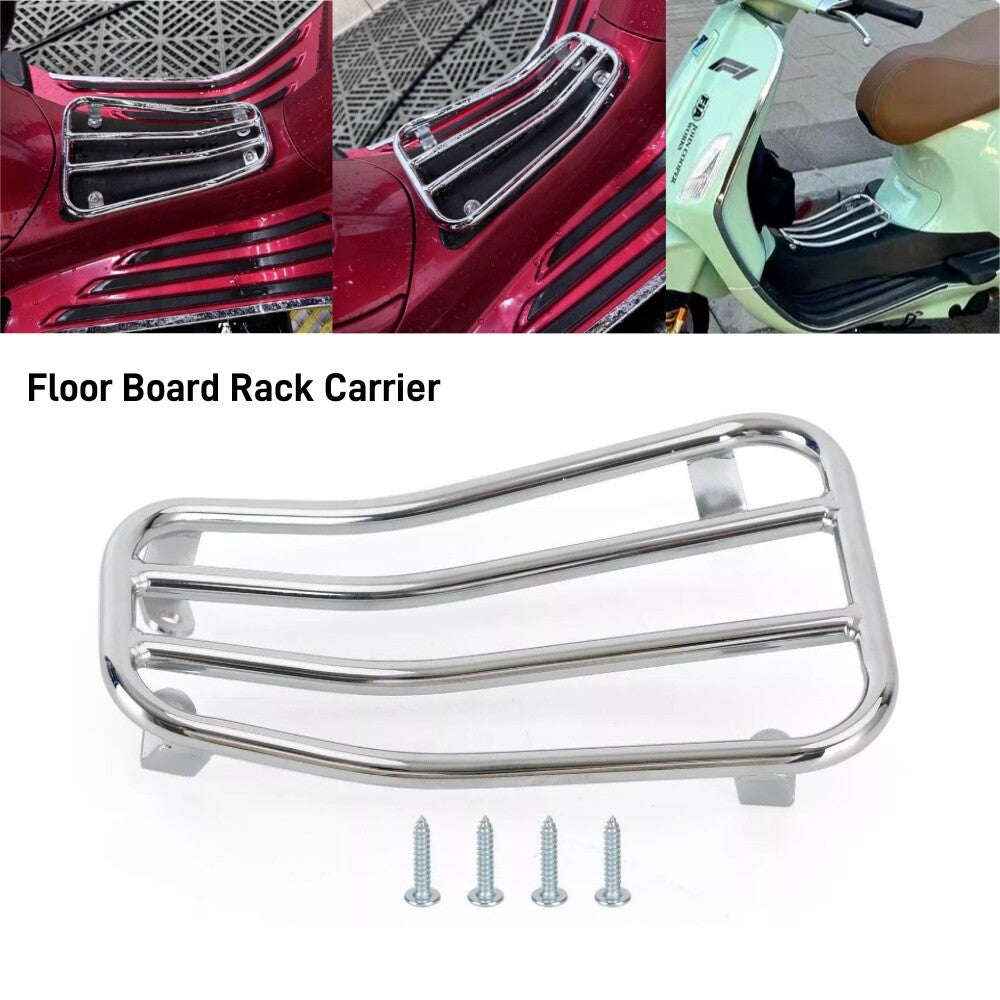 Chrome Floor Board Rack Carrier Matt For Vespa Primavera Sprint 50-150cc iGet 3V