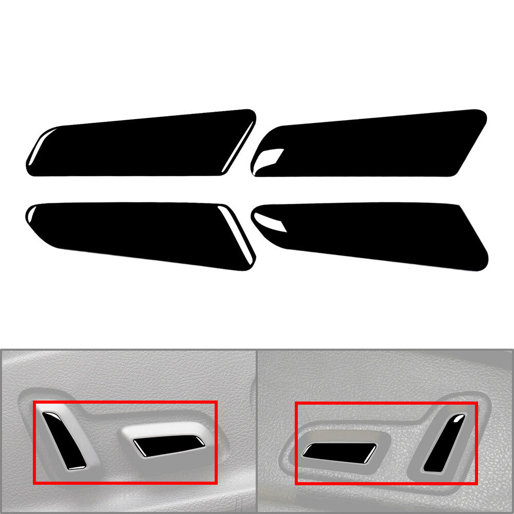 Piano Black for Seat Adjustment Button Cover Trim fits for Audi A4 B9 RS4 A5 S4