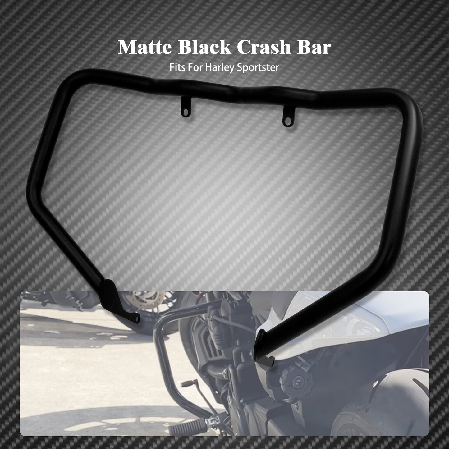 Matte Black Engine Guard Crash Bar Fit for Harley Sportster S RH1250S 2021 2022