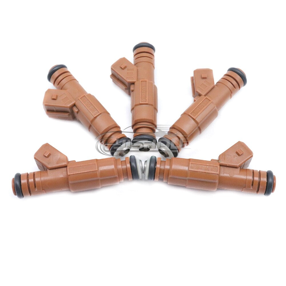 One set (5) of fuel injectors 0280155831 is suitable for Volvo S80, C70, S60, V70, 2.4L, and 2.5L engines.