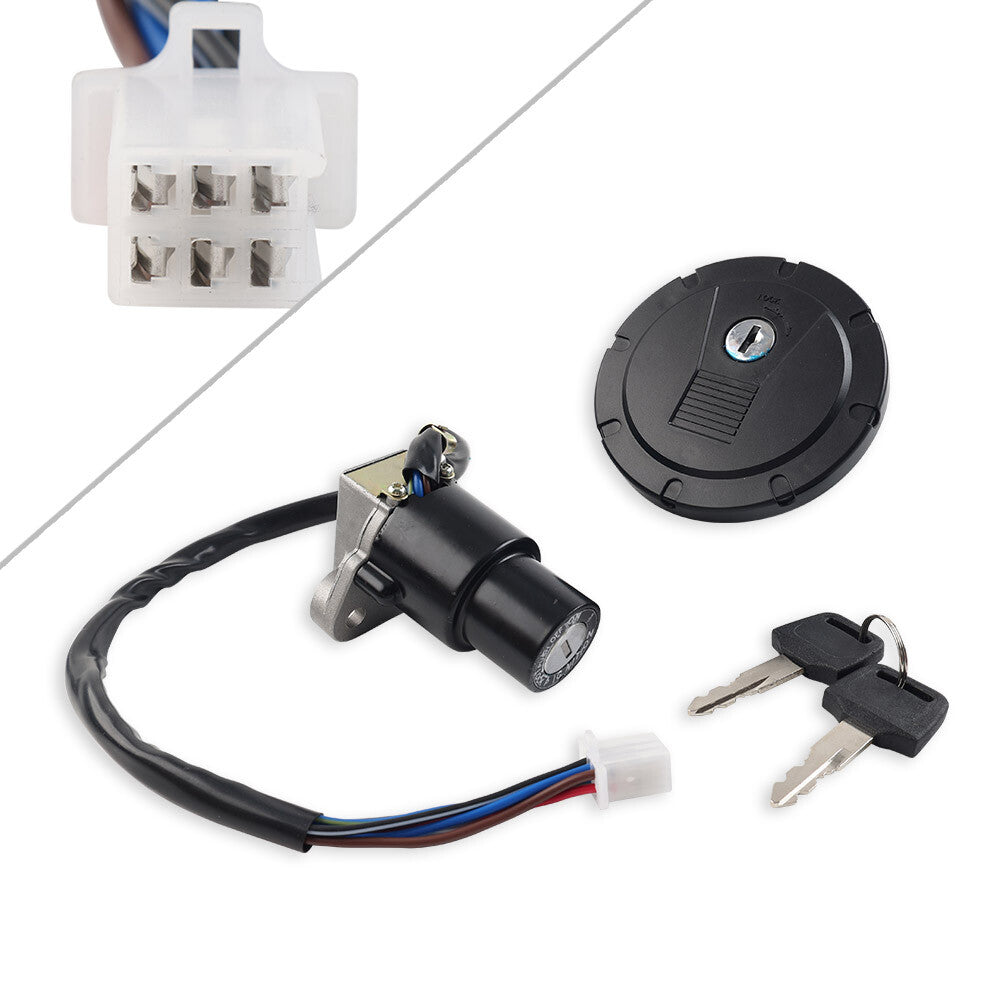 Ignition Switch Fuel Gas Cap Lock Set for Kawasaki KLR650 1987-18 Motorcycle