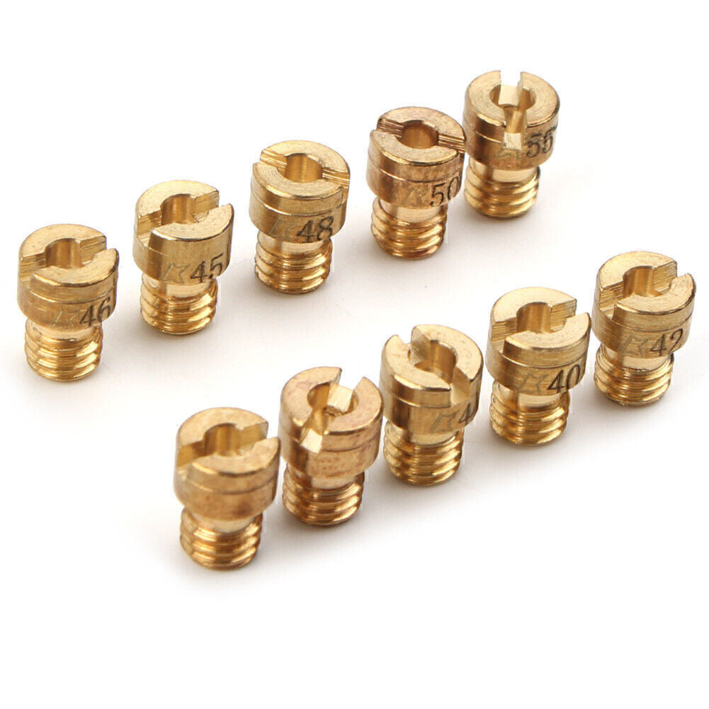 10X Main Jet M4 4mm Fits GY6 50cc 139QMB Scooter Keihin Carb PZ19 Size 40 42-58
